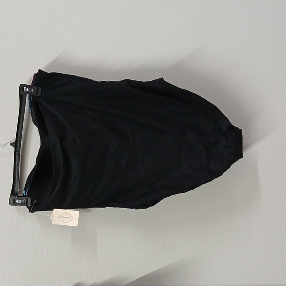 NWT St. John's Bay Slimming One Piece Strapless Swimsuit Floral Plus 16 - Picture 5 of 7